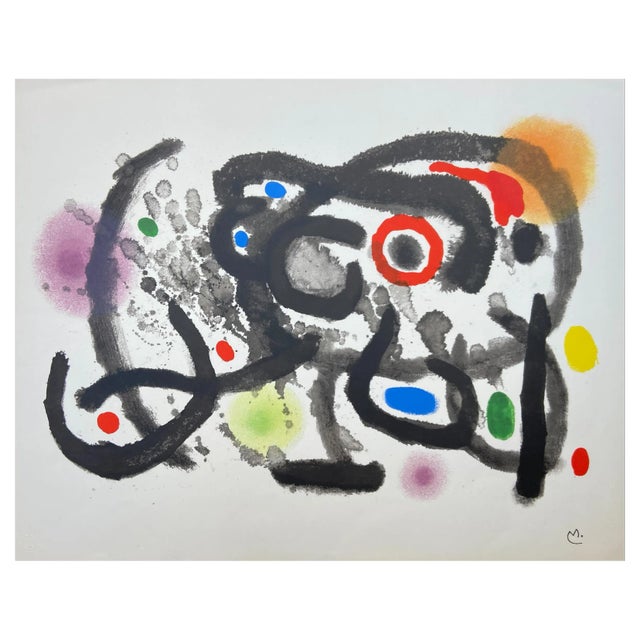 Joan Miró - Character with a red eye Lithograph 1961 For Sale