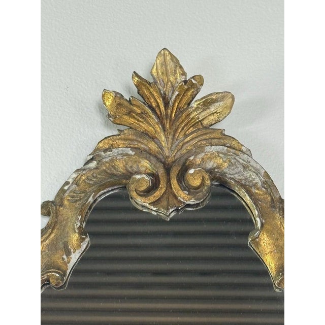 Antique Italian Rococo Giltwood Wall Mirror, Early 19th Century For Sale - Image 4 of 8