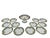 A Jugendstil Viennese porcelain cake set comprising a cake stand and twelve matching plates. The pieces are decorated with...