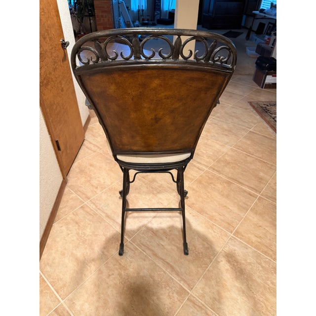 Early 21st Century Three Hooker Swivel Barstools For Sale - Image 5 of 5