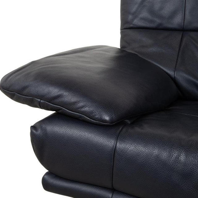 BMP 418 2-Seater Sofa in Blue Leather from Rolf Benz For Sale - Image 5 of 16