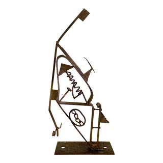 1960s Modern Abstract Rusted Steel Sculpture After David Smith For Sale