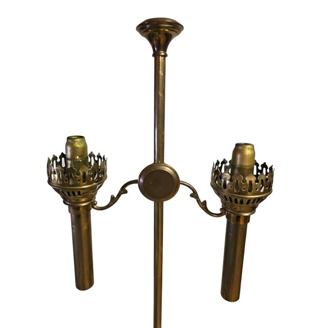 Antique Victorian Student Lamp, Signed c.a. Kleemann & c.f.a. Hinrichs For Sale - Image 4 of 12