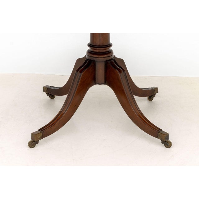 Regency Style Mahogany Pedestal Dining Table For Sale - Image 4 of 6