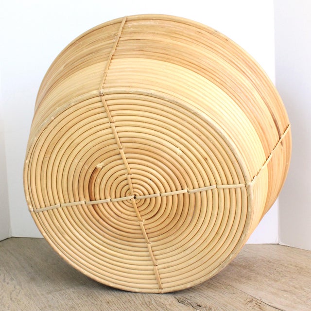 Rustic Large Rustic Coiled Rattan Basket 19.9" For Sale - Image 3 of 4