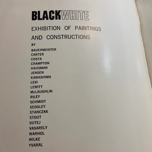 1969, Black White Exhibition of Paintings and Constructions, Lafayette College. Scarce first edition. Stapled wraps....