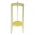 Yellow Art Deco Column Pillar Pedestal Stand With Lower Shelf, 1 of 2 Avail For Sale