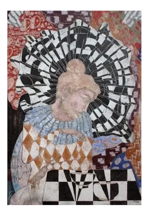 Sax Berlin Mind Of The Poet. Contemporary Figurative Oil Painting 2008