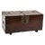 Vintage Chinese Wooden Chest with Decorations and Bronze Lock For Sale