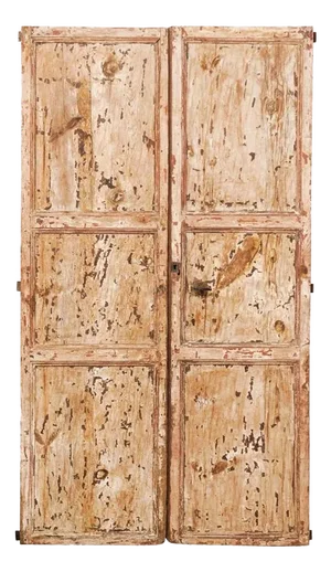Pair of 19th Century Aged Wooden French Doors