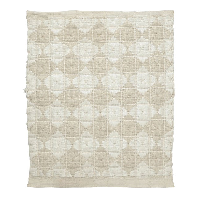 Contemporary Gift-Sized Cotton Flatweave in Beige by Rug & Kilim, India For Sale