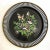Black Vintage 1950's Floral Lithograph Print Extra Large Round Metal Decorative Serving Tray For Sale - Image 8 of 13