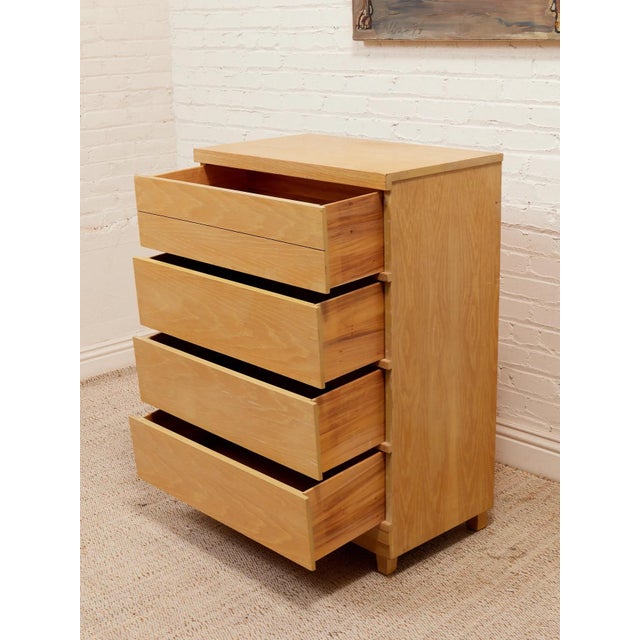 Mid-Century Modern Mid 20th Century Blonde Highboy Dresser For Sale - Image 3 of 12