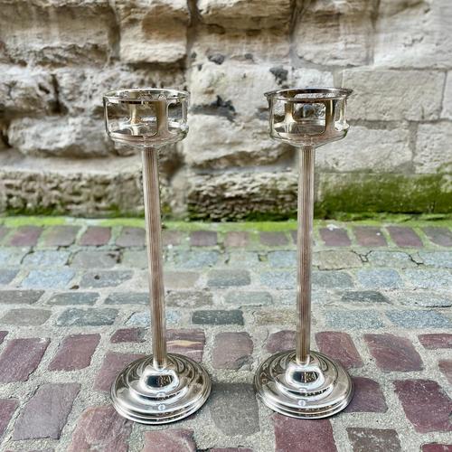 Silver-Plated Metal Bucket Stand from European Silversmithing For Sale - Image 3 of 10