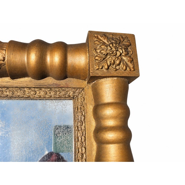 19th Century American Empire Giltwood Split Baluster Wall Mirror For Sale - Image 9 of 17