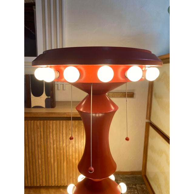 Red Carousel Lamp by Ferdinando Meccani for Meccani Arredamenti, 1987 For Sale - Image 8 of 10