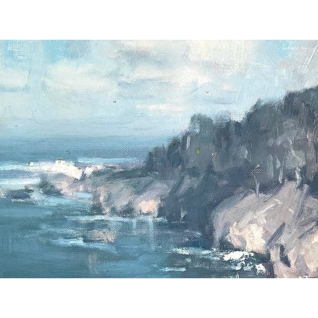 Christensen Seascape Signed Oil on Panel Framed For Sale - Image 15 of 15