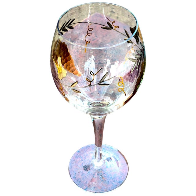 Mirage by Monarch Handblown Etched Crystal Wine Glass 9.5" Inch - Set of 6 For Sale - Image 9 of 11