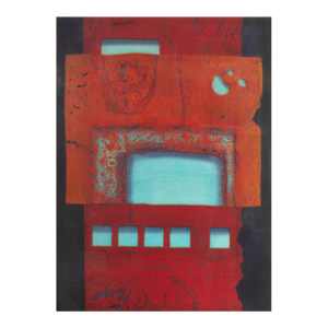 1972 “Evidence of Fort” Woodblock Print by Hiroyuki Tajima