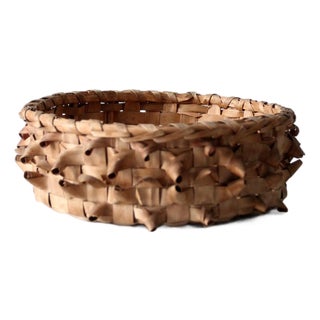 Antique Handmade American Splint Basket For Sale