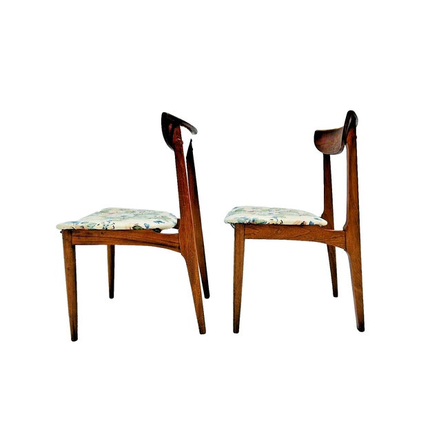 Mid Century Lane Perception Solid Walnut Dining Chairs S/2 For Sale In New York - Image 6 of 7