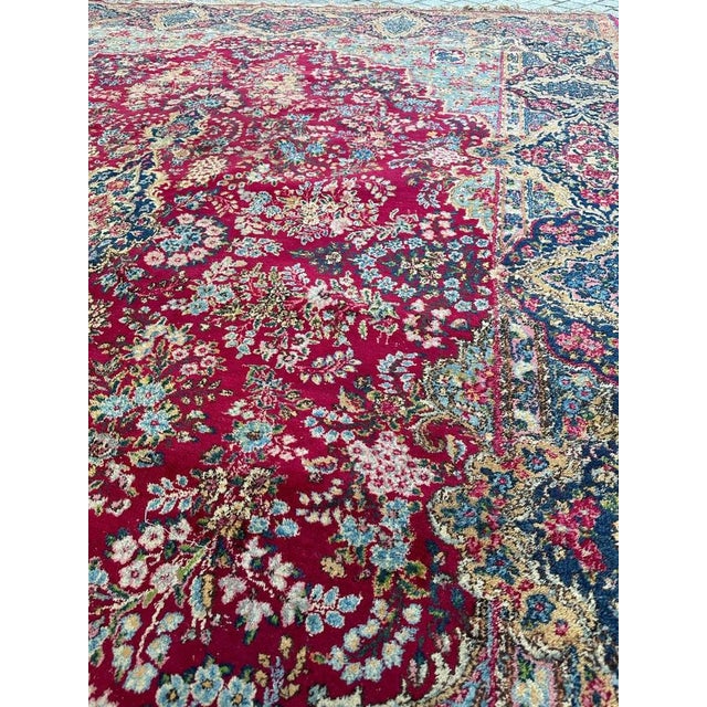Large Floral Kirman Style Rug, 1930s For Sale - Image 17 of 18