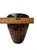 Safari Vintage Signed Ralph Lauren Home “Safari Tortoise” Hand-Blown Art Glass Hurricane Vase For Sale - Image 3 of 5