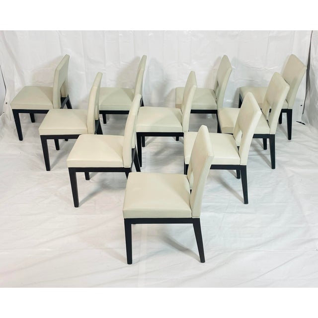 Set of 10 Christian Liaigre “Velin” Solid Oak Dining Chairs for Holly Hunt, Usa For Sale - Image 10 of 18