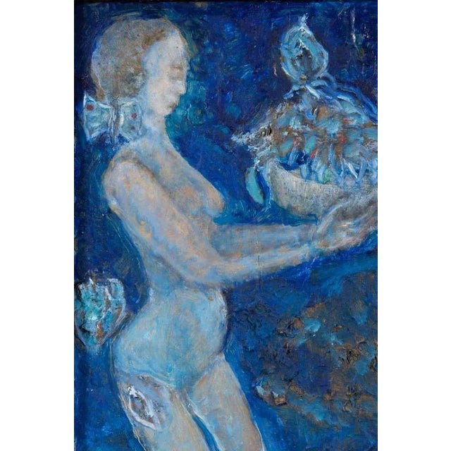 Oil on paper realized by Luigi Granetto in 1998. Hand signed. Includes a wooden frame realized by the artist cm. 47.5x39.5...