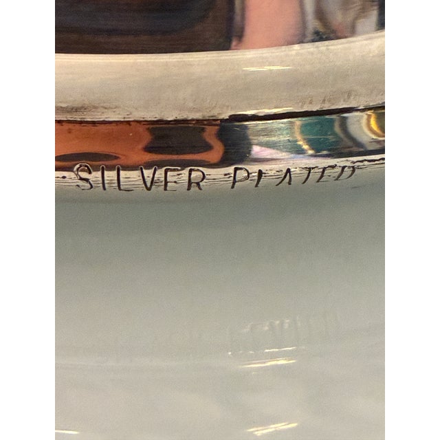 Vintage Silver Plate Bullseye Wine Coaster With Gallery Edge For Sale - Image 12 of 12