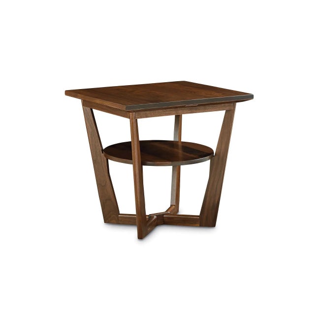 Wood Contemporary Borkholder Walnut Aero End Table from Kenneth Ludwig Chicago For Sale - Image 7 of 7