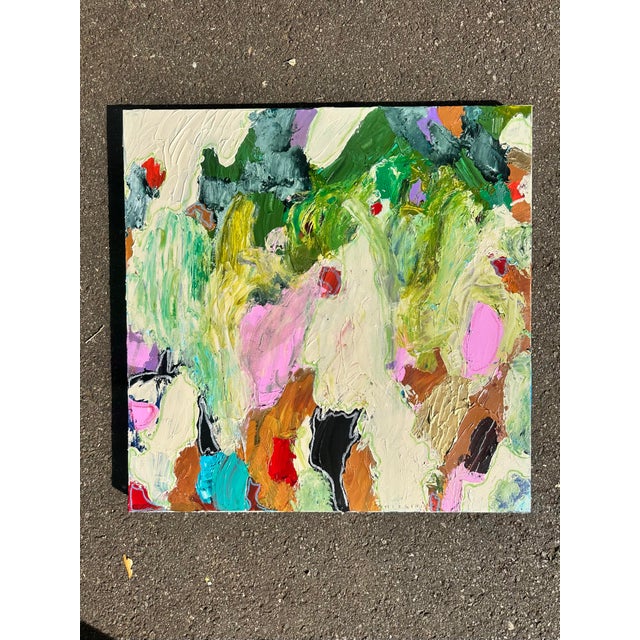 Original abstract mixed media painting on canvas by Virginia Chamlee. Titled "Hope of It All." 2025. One of one. Unframed,...