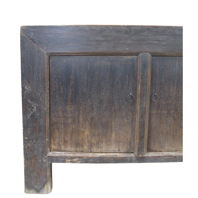 Wood Vintage Hand Made Reclaimed Elm Sideboard Cabinet 32 For Sale - Image 7 of 12