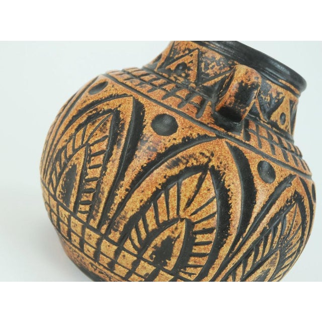 Mid-Century Jasba Model N 312 11 20 Vase with Abstract Decor from Jasba For Sale - Image 5 of 11