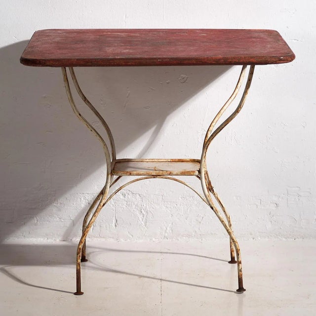 Red Antique Red Terrace Table, 1920s For Sale - Image 8 of 10
