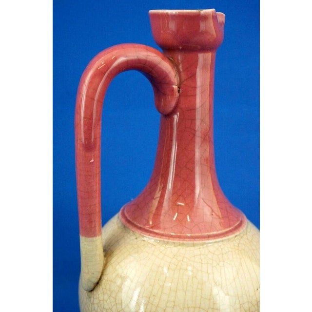 19th Century Art Nouveau Majolica Ceramic Jugs attributed to Sarreguemines or Lunéville, France, Set of 3 For Sale - Image 8 of 18