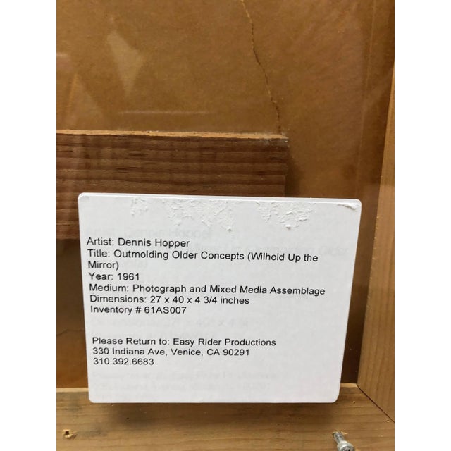 Dennis Hopper "Wilhold Up the Mirror" Photograph and Mixed Media Assemblage Wall Hanging Artwork, 1961 For Sale - Image 4 of 11