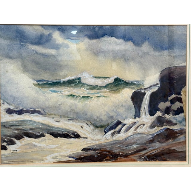 Oncoming Waves, Oil Painting on Board Signed by Canadian Artist Gordon Payne For Sale In San Diego - Image 6 of 14