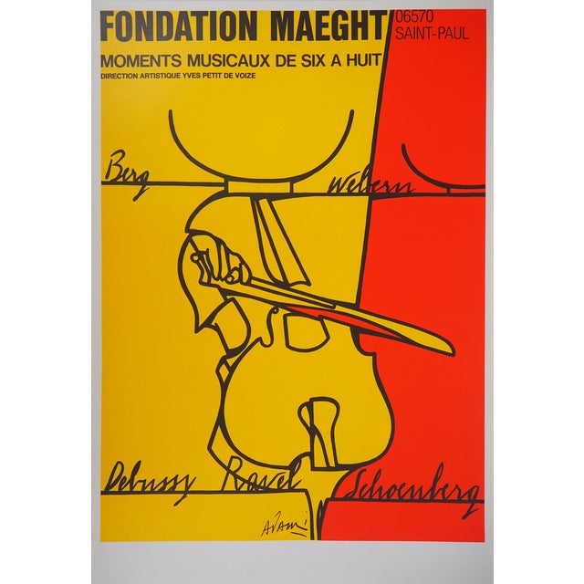 Valerio Adami, Moments Musicaux À La Fondation Maeght, Lithograph For Sale