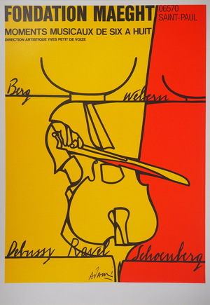 Valerio Adami, Moments Musicaux À La Fondation Maeght, Lithograph
