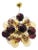 21st Century Ventiquattro Natural Brass Mixed Murano Sputnik Chandelier by Fabio LTD For Sale