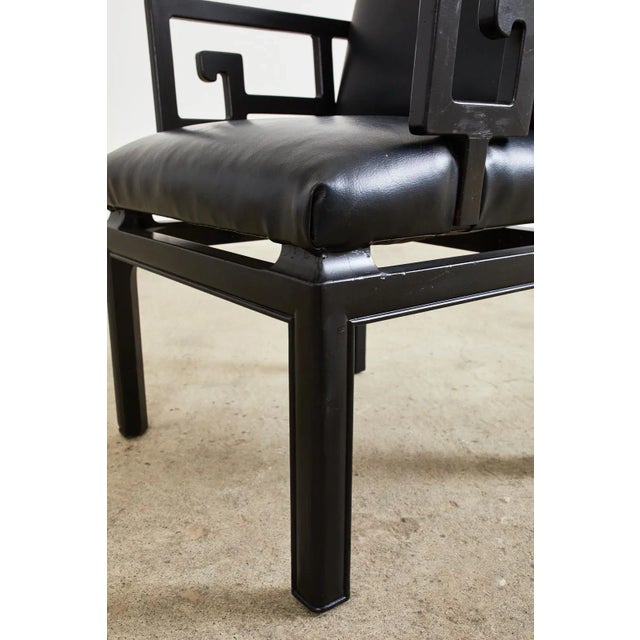 Pair of Michael Taylor Far East Collection Greek Key Armchairs Chairish