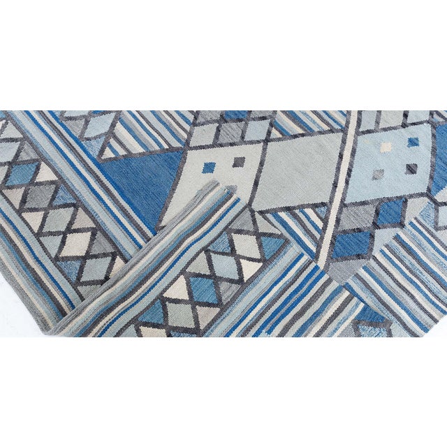 Modern Swedish-Inspired Geometric Flat Weave Rug by Doris Leslie Blau For Sale - Image 10 of 10