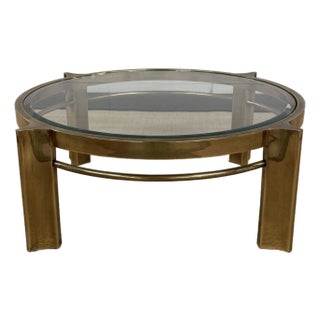 Extraordinary Solid Brass Mastercraft Coffee Table, 1970's For Sale