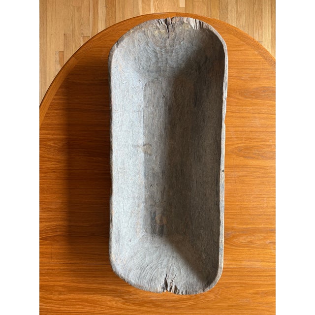 Large Antique Wood Dough Bowl For Sale - Image 9 of 12