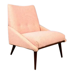Mid Century Kroehler Pink Fabric Chair