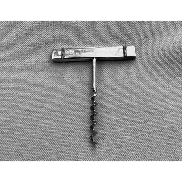 Mid-Century Royal Hickman Danish Modern Silver Plated Copper Corkscrew For Sale - Image 6 of 9