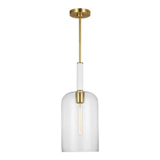 Kate Spade by Visual Comfort Studio Monroe Cylinder Pendant, Burnished Brass For Sale