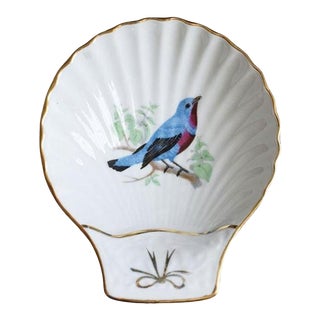 Louis Lourioux Porcelain Shell Bird Motif Le Faune Trinket Dish - France For Sale