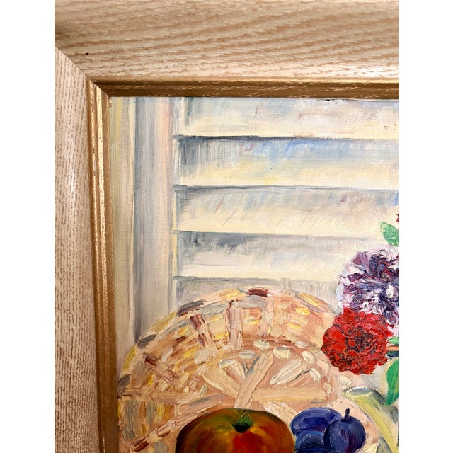 Wood Mid 20th Century Still Life Oil on Board Signed, Cogan '69 For Sale - Image 7 of 16